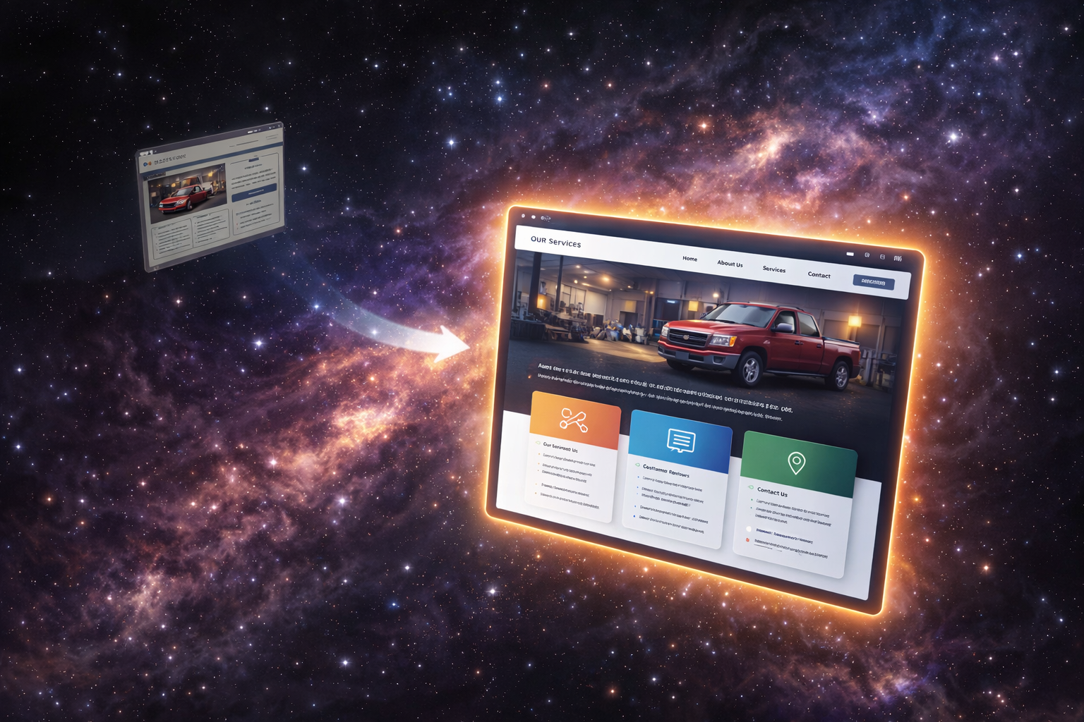 Modernized version of the business website with improved layout and structure